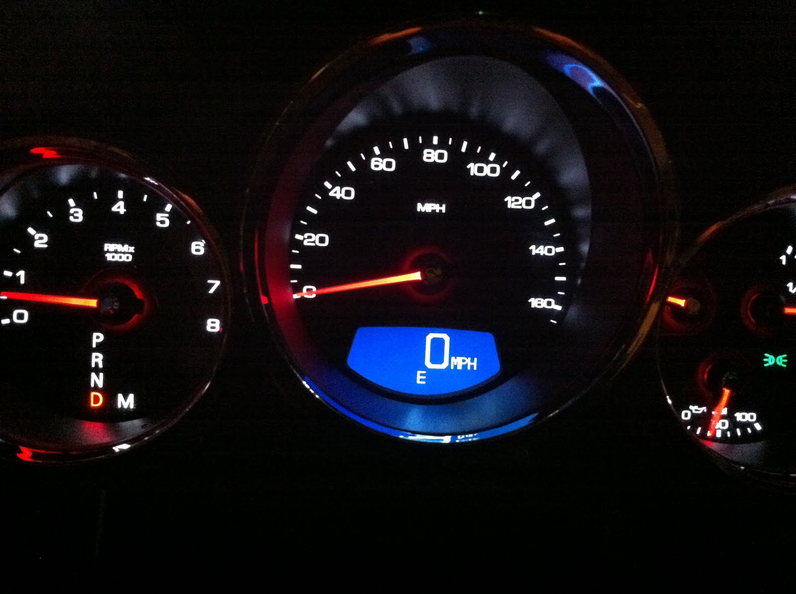 The gauges at night, February 2011