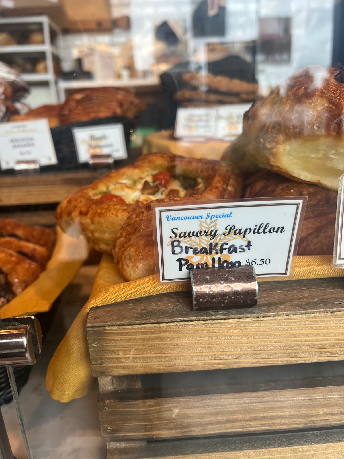 "Vancouver Special." A pastry that exists here and, as far as the card is concerned, nowhere else.