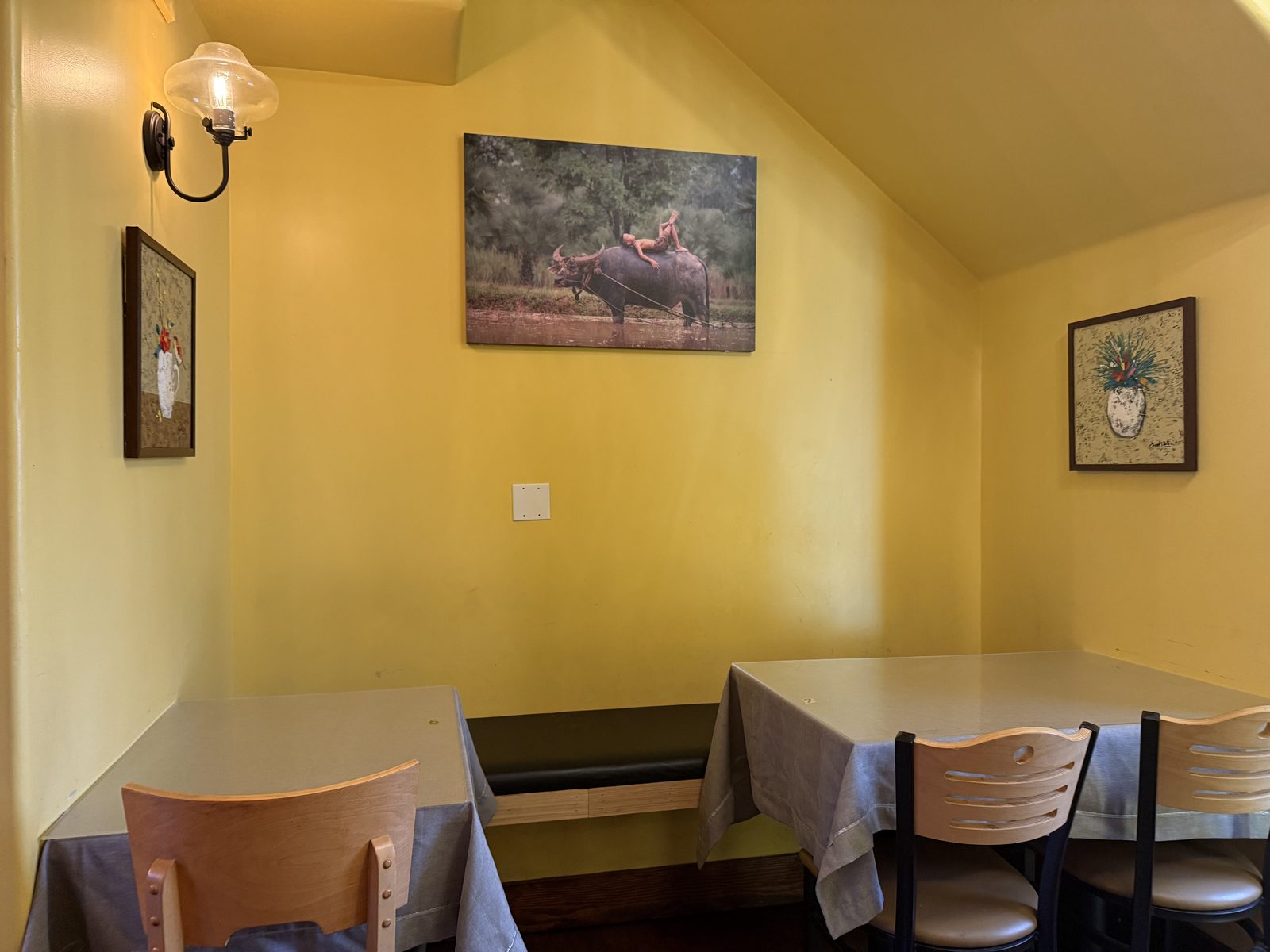 A quieter nook, and that water buffalo photo.