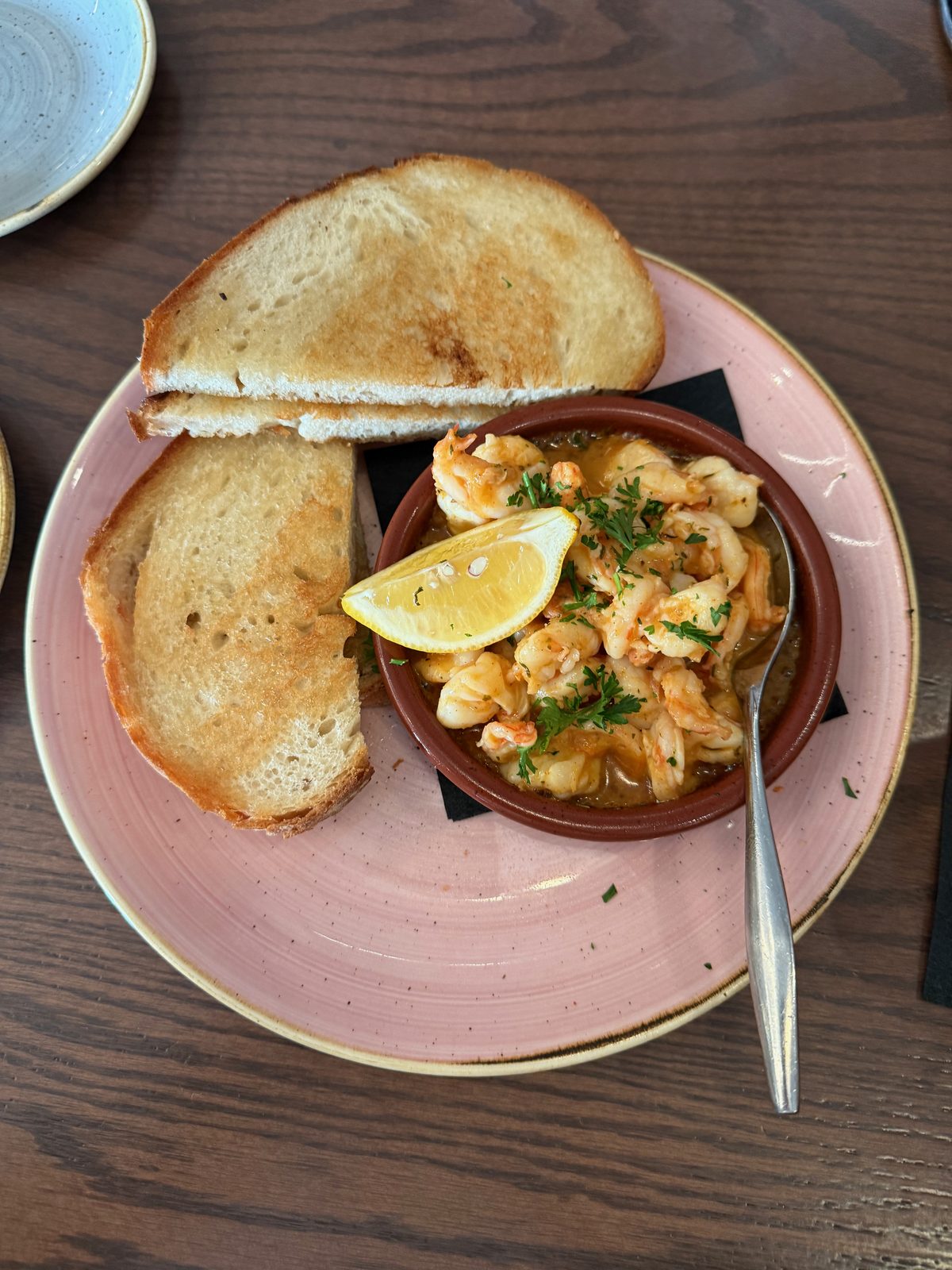 The Shrimp + Toast Cazuela. This is the dish that earns the drive across town.