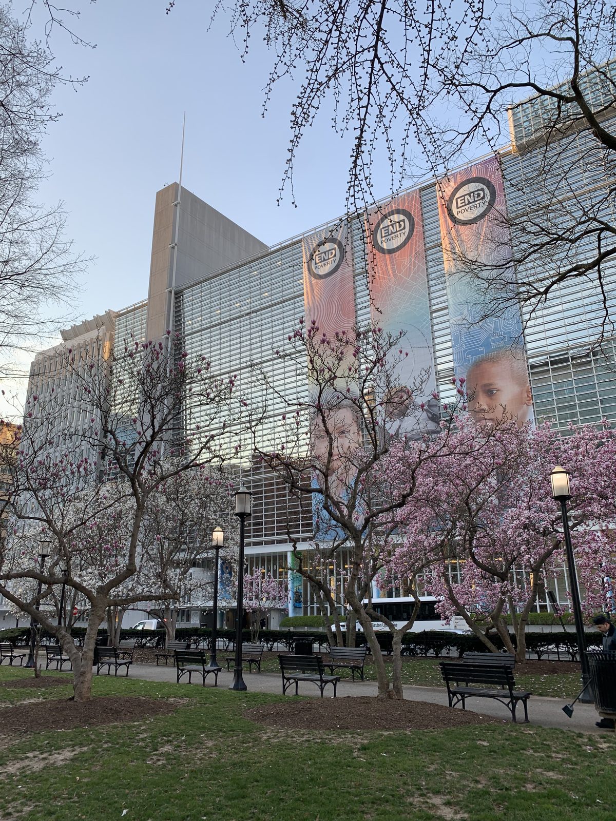The World Bank Group's headquarters in Washington, D.C. Photo: Ifly6, via Wikimedia Commons, licensed CC BY-SA 4.0 (cropped).